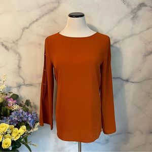 3/$20 Michael Michael Kors Rust Open Sleeve Blouse Size Medium
